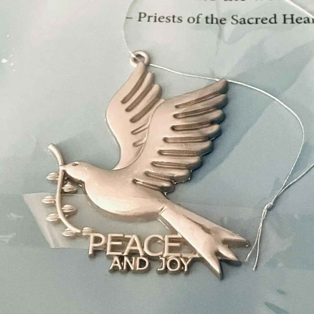 NWT Religious Christmas Ornament The Dove of Peace, Priests of the Sacred Heart